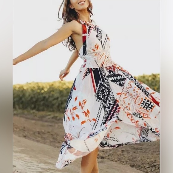 Abel The Label Gemini Vienna Patchwork Maxi Dress - Picture 2 of 14